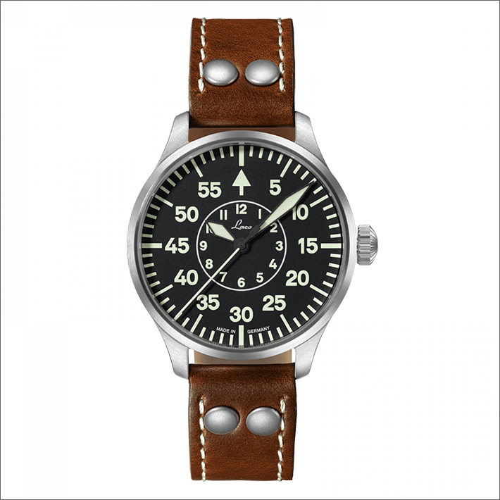 Laco ラコ 腕時計 861990 PILOT Aachen 39 アーヘン 39 機械式自動巻 レザーベルト