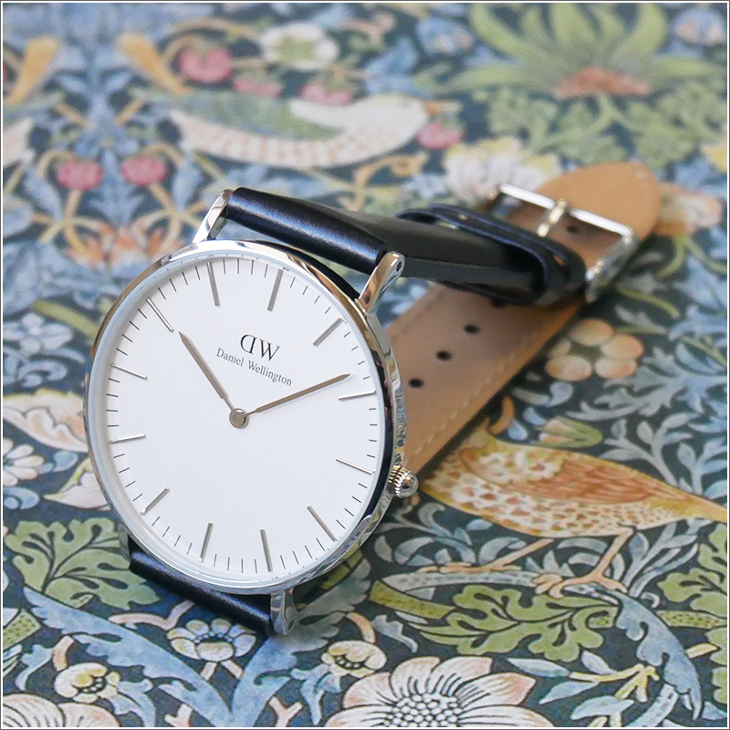 Daniel Wellington◆クォーツ腕時計/アナログ/レザー/WHT/0901DW