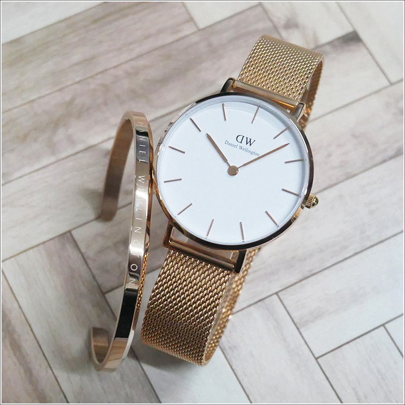 ダニエル ウェリントン Daniel Wellington 腕時計 DW00700283 Classic Melrose カフ付属セット  ローズゴールド メッシュメタルベルト