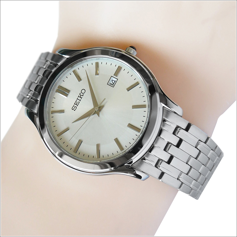 【正規稼働品】セイコー 7N32-0B40 QZ デイト メンズ 腕時計