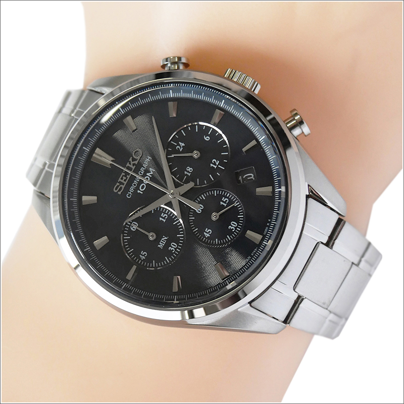 セイコー SEIKO 腕時計 SSB223J1 メンズ メタルベルト クロノグラフ