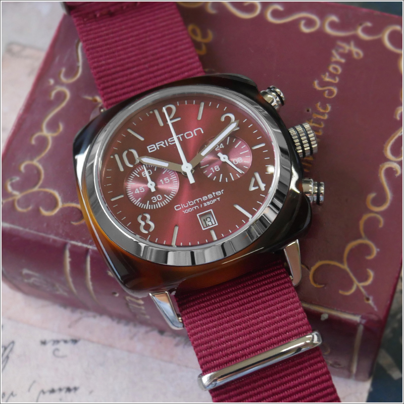ブリストン 腕時計 510S8ND 40mm 15140.SA.T.8.NBDX クラブマスタークラシック アセテート クォーツ クロノグラフ  (ベルト長さ 280mm)